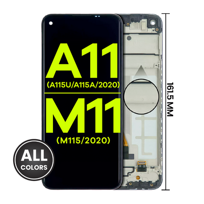 LCD Assembly With Frame For Samsung Galaxy A11 (A115U / A115A / 2020) / M11 (M115 / 2020) (US Version) (Aftermarket Plus) (All Colors)