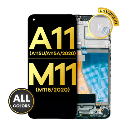 LCD Assembly With Frame For Samsung Galaxy A11 (A115U / A115A / 2020) / M11 (M115 / 2020) (US Version) (Refurbished) (All Colors)