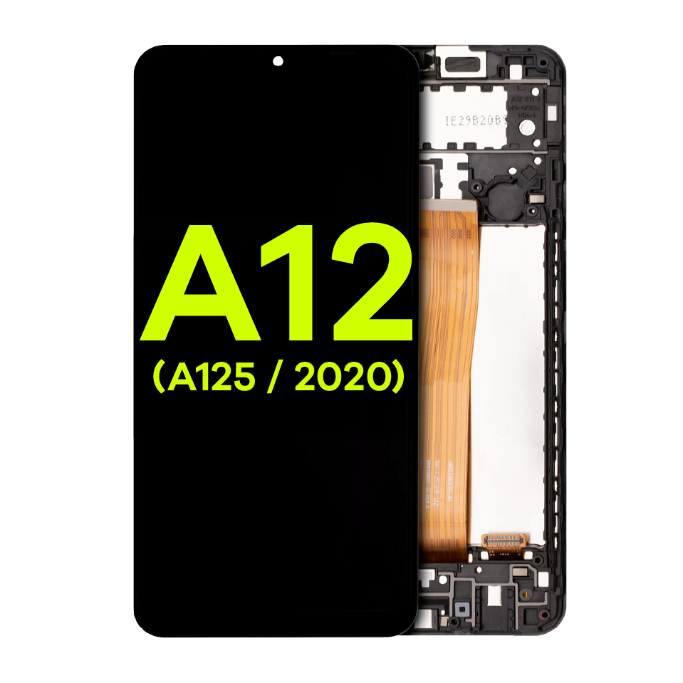 LCD Assembly With Frame For Samsung Galaxy A12 (A125 / 2020) (Service Pack) (All Colors)