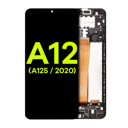 LCD Assembly With Frame For Samsung Galaxy A12 (A125 / 2020) (Service Pack) (All Colors)