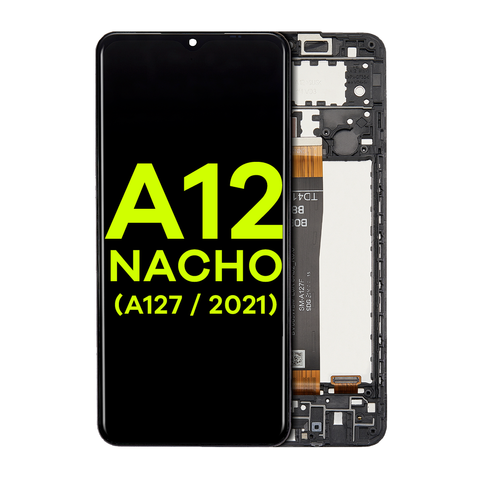 LCD Assembly With Frame For Samsung Galaxy A12 Nacho (A127 / 2021) (Service Pack) (Black)