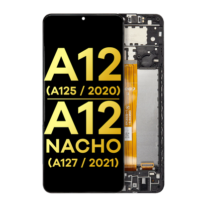 LCD Assembly With Frame For Samsung Galaxy A12 (A125 / 2020) / A12 Nacho (A127 / 2021) (Refurbished) (All Colors)