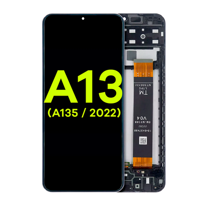 LCD Assembly With Frame For Samsung Galaxy A13 4G (A135 / 2022) (Service Pack) (All Colors)