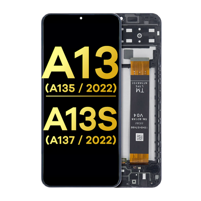 LCD Assembly With Frame For Samsung Galaxy A13 4G (A135 / 2022) / A13s (A137 / 2022) (Refurbished) (All Colors)