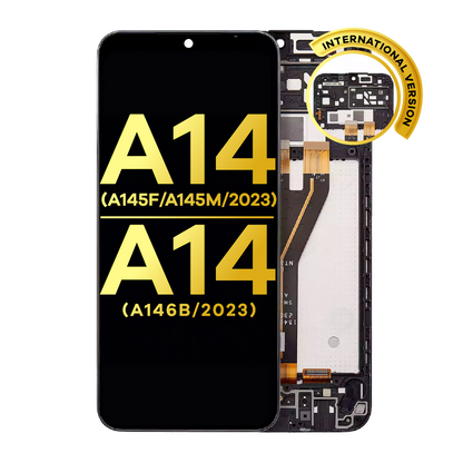 LCD Assembly With Frame For Samsung Galaxy A14 4G (A145F / A145M / 2023) / A14 5G (A146B / 2023) (International Version) (Refurbished) (All Colors)