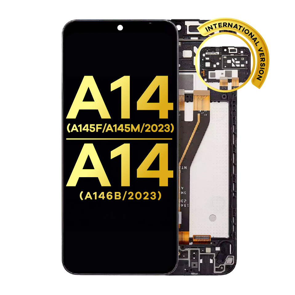LCD Assembly With Frame For Samsung Galaxy A14 4G (A145F / A145M / 2023) / A14 5G (A146B / 2023) (International Version) (Refurbished) (All Colors)