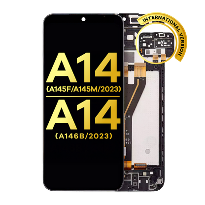 LCD Assembly With Frame For Samsung Galaxy A14 4G (A145F / A145M / 2023) / A14 5G (A146B / 2023) (International Version) (Refurbished) (All Colors)