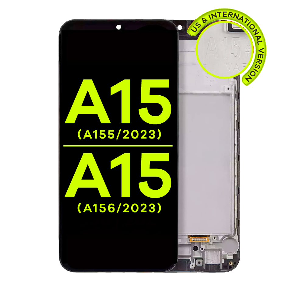 OLED Assembly With Frame For Samsung Galaxy A15 4G (A155 / 2023) / A15 5G (A156 / 2023) (US & International) (Service Pack) (All Colors)