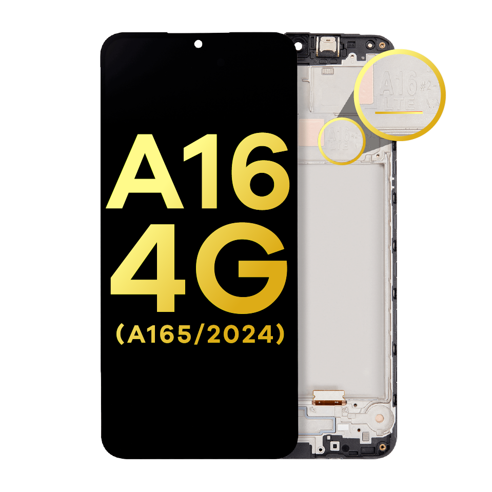 OLED Assembly With Frame For Samsung Galaxy A16 4G (A165 / 2024) (Refurbished) (All Colors)