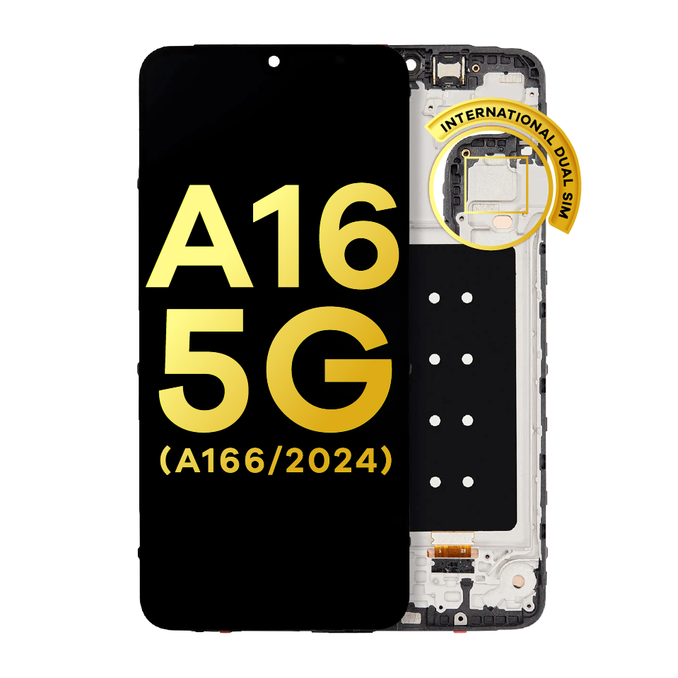 OLED Assembly With Frame For Samsung Galaxy A16 5G (A166P / 2024) (International Dual SIM) (Refurbished) (All Colors)
