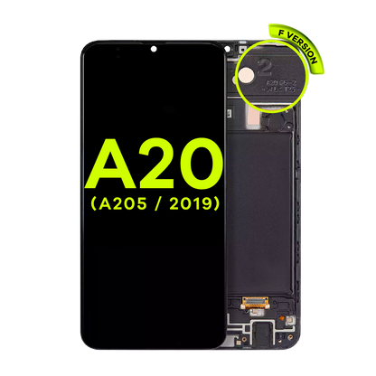 OLED Assembly With Frame For Samsung Galaxy A20 (A205 / 2019) (F Version) (Service Pack) (All Colors)