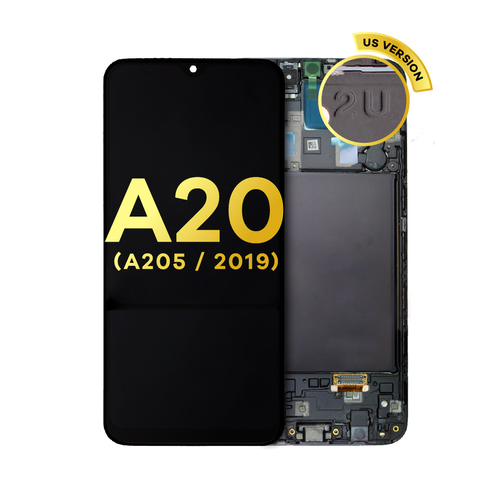 OLED Assembly With Frame For Samsung Galaxy A20 (A205 / 2019) (F Version) (Refurbished) (All Colors)