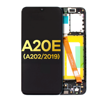 LCD Assembly With Frame For Samsung Galaxy A20e (A202 / 2019) (Service Pack) (All Colors)