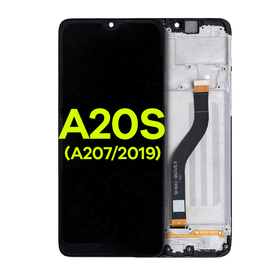 LCD Assembly With Frame For Samsung Galaxy A20s (A207 / 2019) (Service Pack) (All Colors)