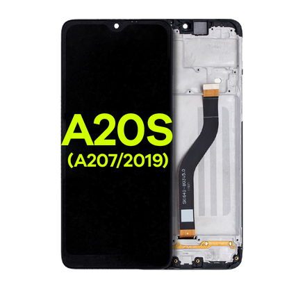 LCD Assembly With Frame For Samsung Galaxy A20s (A207 / 2019) (Service Pack) (All Colors)