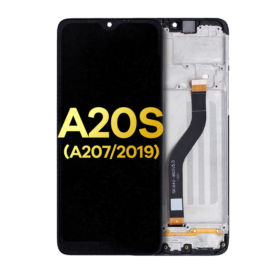 LCD Assembly With Frame For Samsung Galaxy A20S (A207 / 2019) (Refurbished) (All Colors)