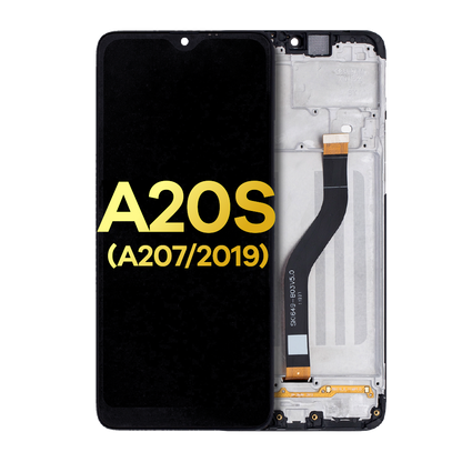 LCD Assembly With Frame For Samsung Galaxy A20S (A207 / 2019) (Refurbished) (All Colors)