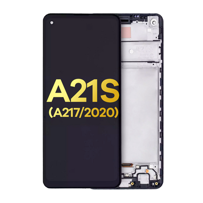 LCD Assembly With Frame For Samsung Galaxy A21s (A217 / 2020) (Refurbished) (All Colors)