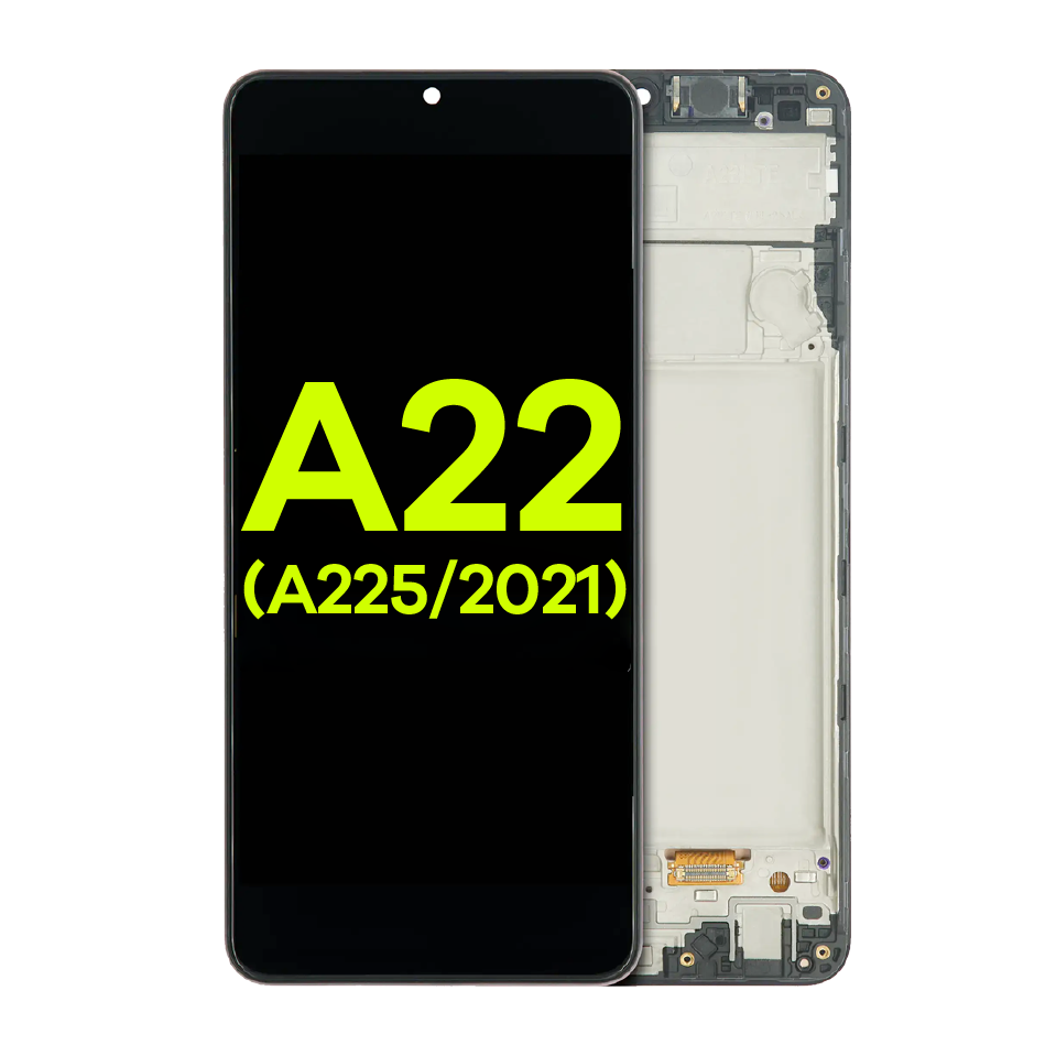 OLED Assembly With Frame For Samsung Galaxy A22 4G (A225 / 2021) (Service Pack) (All Colors)