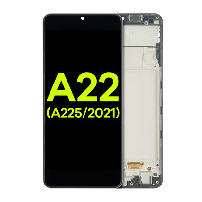 OLED Assembly With Frame For Samsung Galaxy A22 4G (A225 / 2021) (Service Pack) (All Colors)