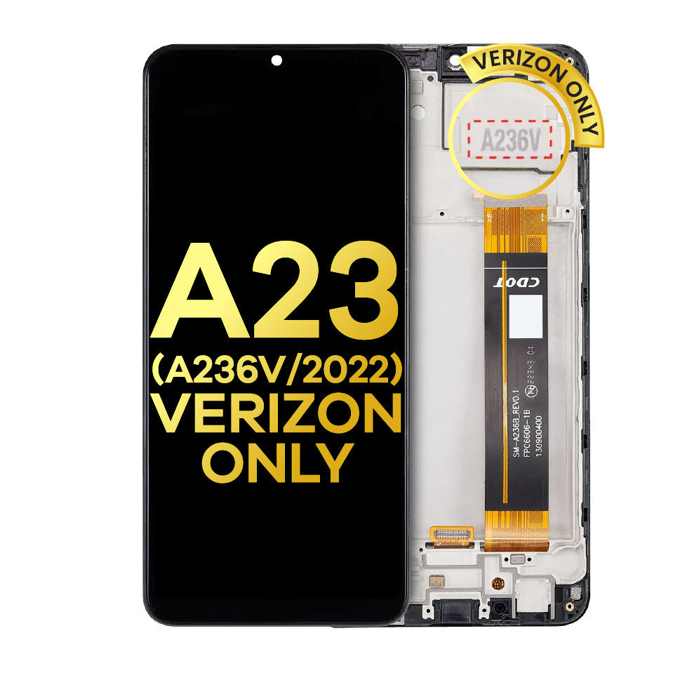 LCD Assembly With Frame For Samsung Galaxy A23 5G (A236V / 2022) (Verizon V Version) (Refurbished) (All Colors)