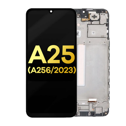 OLED Assembly With Frame For Samsung Galaxy A25 5G (A256 / 2023) (Refurbished) (All Colors)