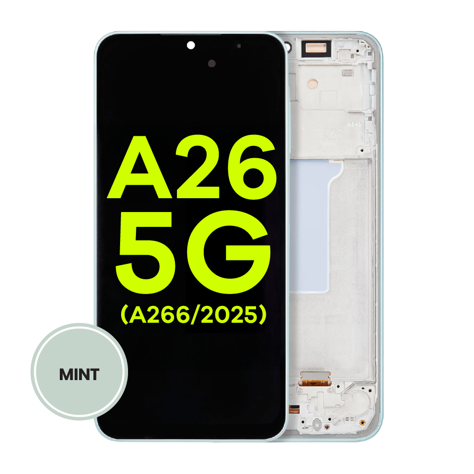 OLED Assembly With Frame Compatible For Samsung Galaxy A26 5G (A266 / 2025) (Service Pack) (Mint)