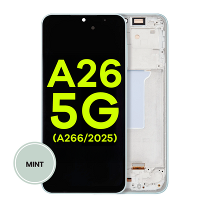 OLED Assembly With Frame Compatible For Samsung Galaxy A26 5G (A266 / 2025) (Service Pack) (Mint)