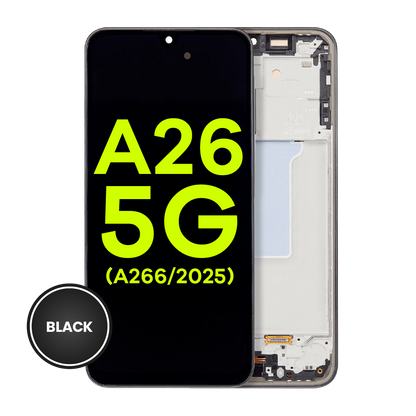 OLED Assembly With Frame Compatible For Samsung Galaxy A26 5G (A266 / 2025) (Service Pack) (Black)