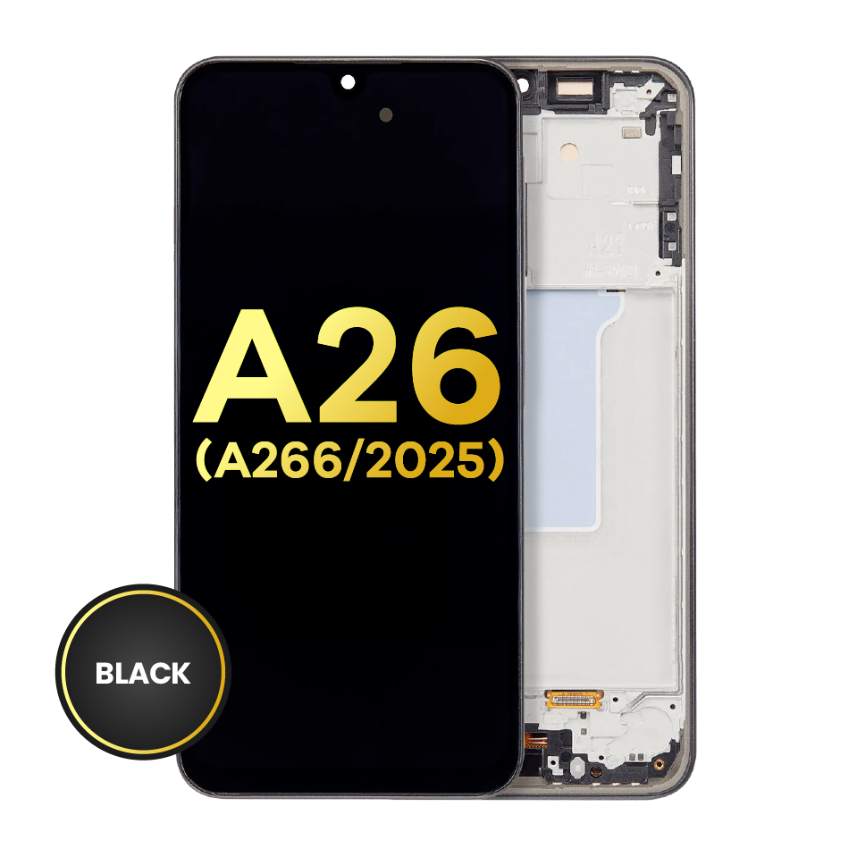 OLED Assembly With Frame For Samsung Galaxy A26 5G (A266 / 2025) (Refurbished) (Black)