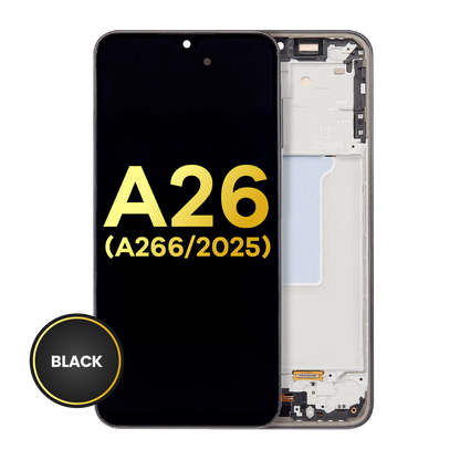 OLED Assembly With Frame For Samsung Galaxy A26 5G (A266 / 2025) (Refurbished) (Black)