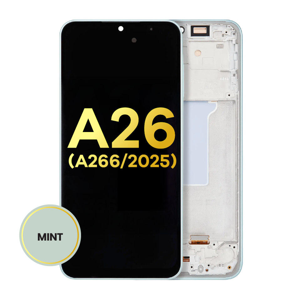 OLED Assembly With Frame For Samsung Galaxy A26 5G (A266 / 2025) (Refurbished) (Mint)