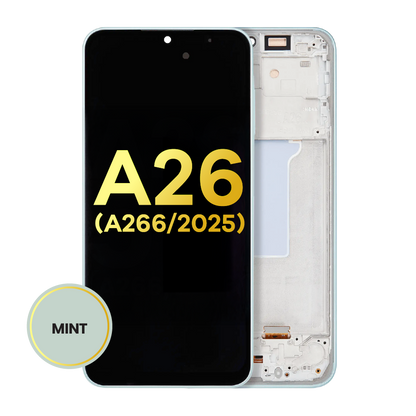 OLED Assembly With Frame For Samsung Galaxy A26 5G (A266 / 2025) (Refurbished) (Mint)