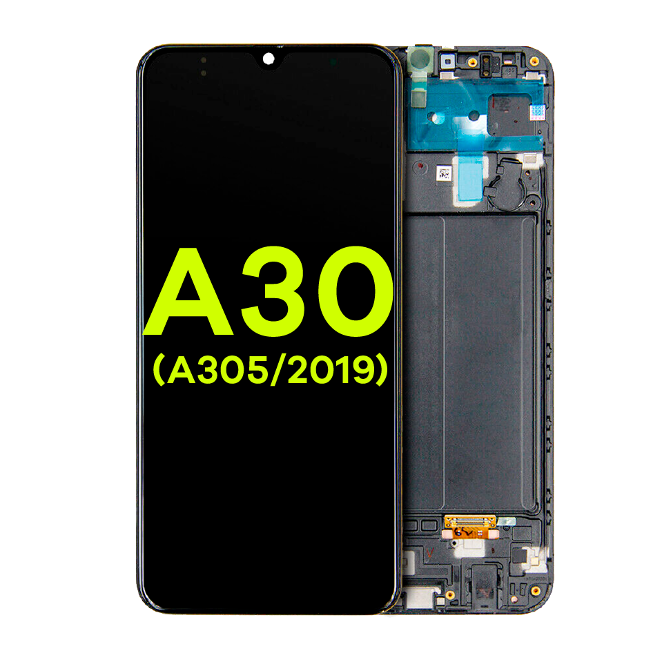 OLED Assembly With Frame For Samsung Galaxy A30 (A305 / 2019) (Service Pack) (All Colors)
