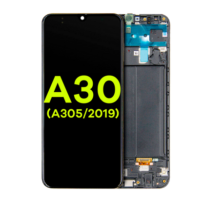 OLED Assembly With Frame For Samsung Galaxy A30 (A305 / 2019) (Service Pack) (All Colors)