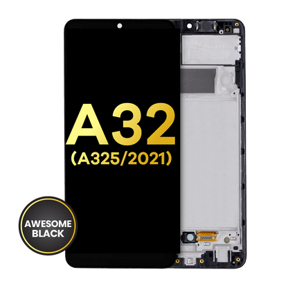 OLED Assembly With Frame For Samsung Galaxy A32 4G (A325 / 2021) (Refurbished) (Awesome Black)