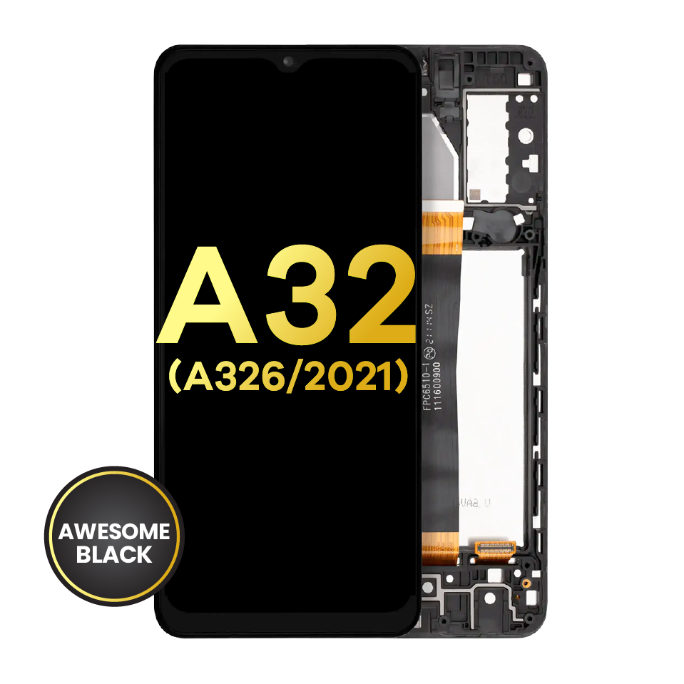 LCD Assembly With Frame For Samsung Galaxy A32 5G (A326 / 2021) (All Models) (Refurbished) (Awesome Black)