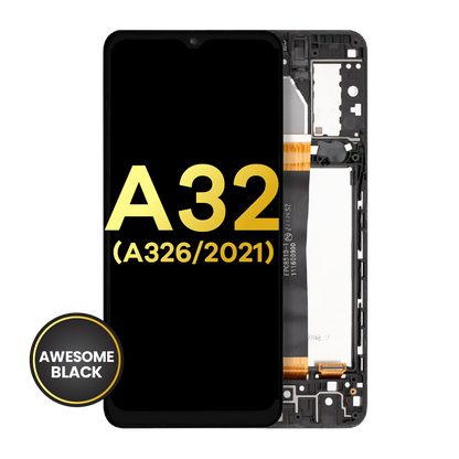 LCD Assembly With Frame For Samsung Galaxy A32 5G (A326 / 2021) (All Models) (Refurbished) (Awesome Black)