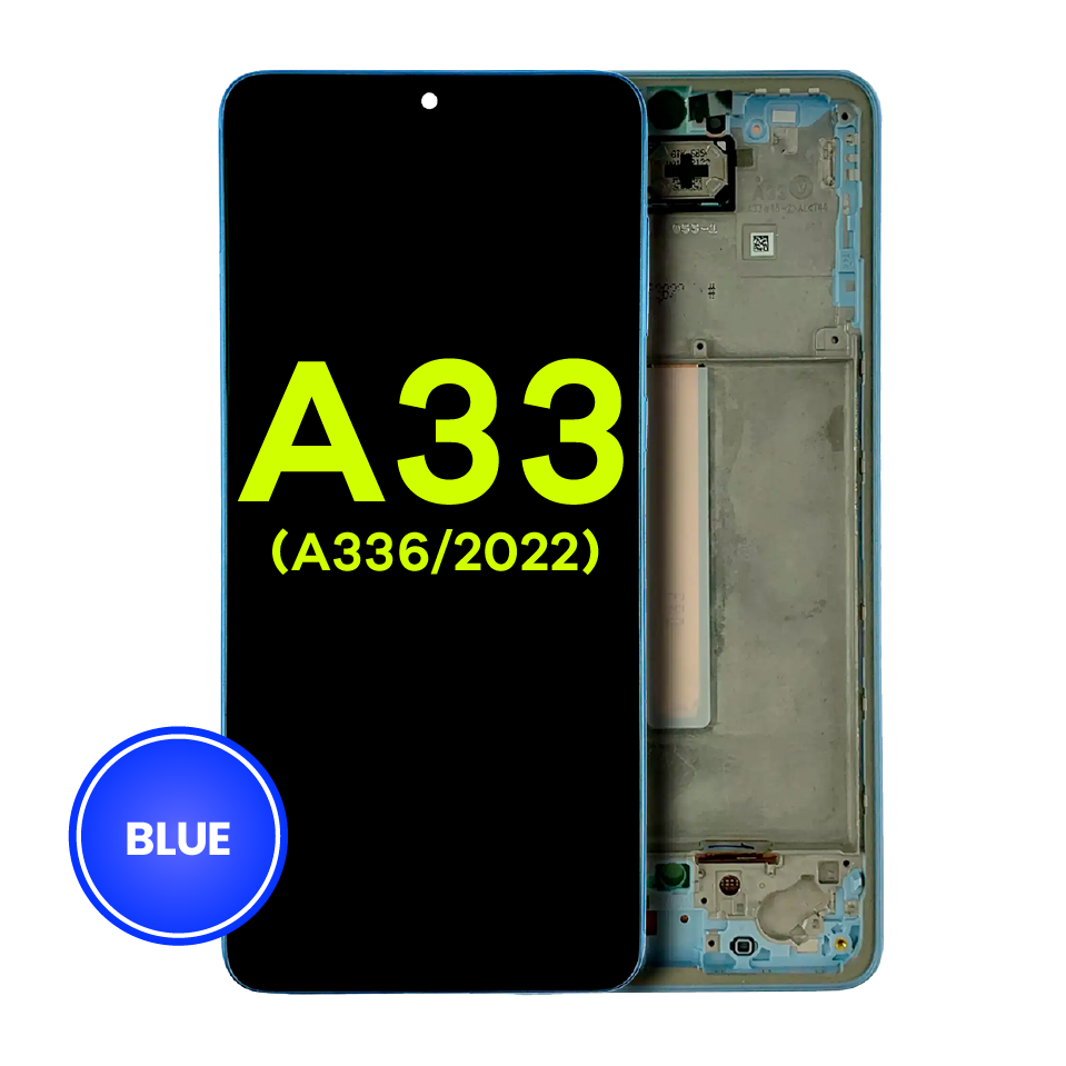 OLED Assembly With Frame For Samsung Galaxy A33 5G (A336 / 2022) (Service Pack) (Blue)