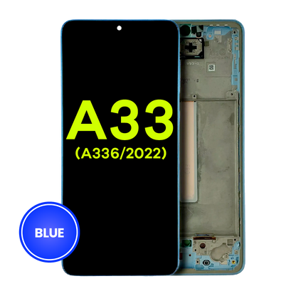 OLED Assembly With Frame For Samsung Galaxy A33 5G (A336 / 2022) (Service Pack) (Blue)