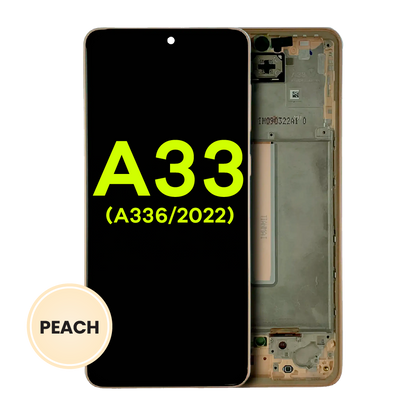 OLED Assembly With Frame For Samsung Galaxy A33 5G (A336 / 2022) (Service Pack) (Peach)
