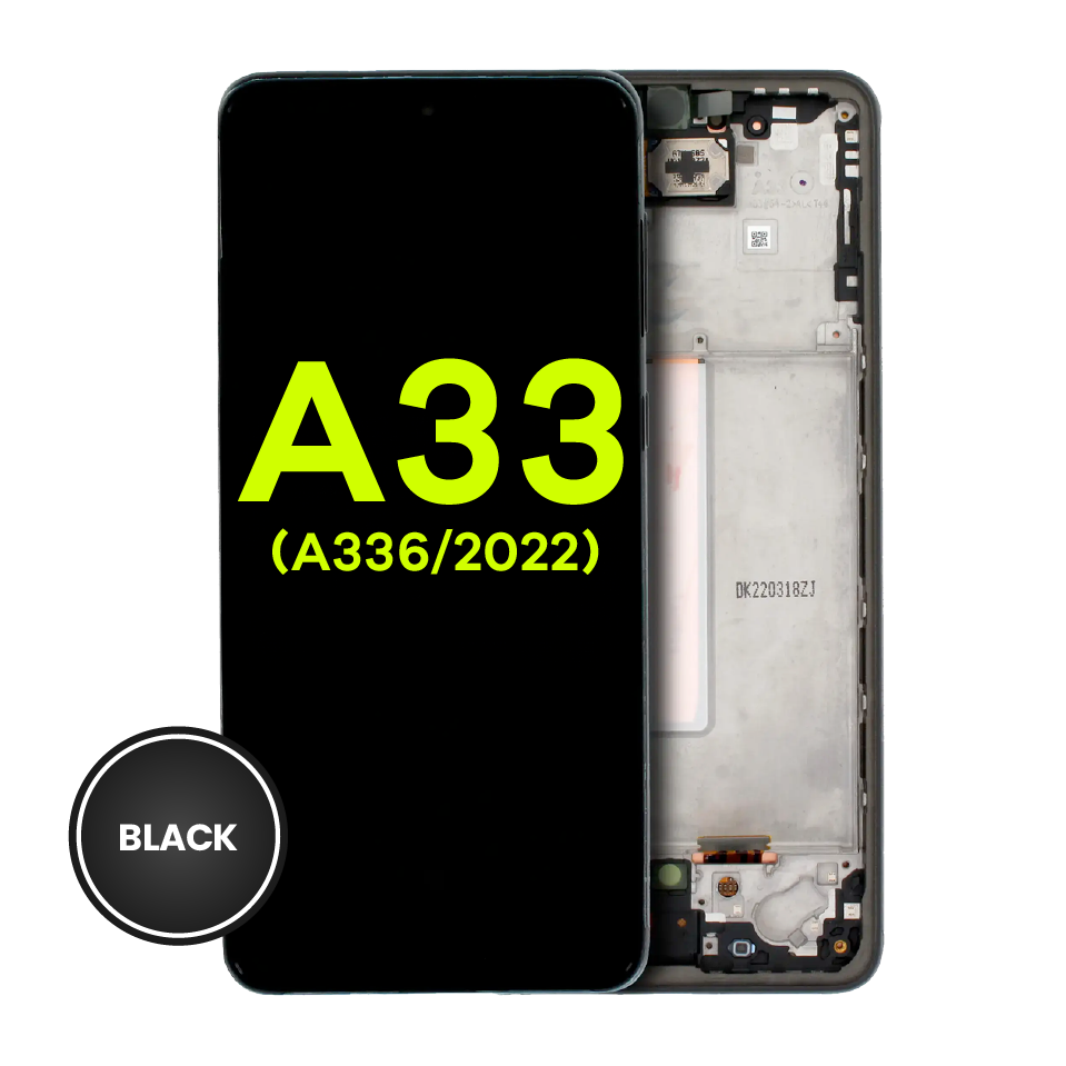 OLED Assembly With Frame For Samsung Galaxy A33 5G (A336 / 2022) (Service Pack) (Black)