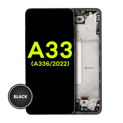 OLED Assembly With Frame For Samsung Galaxy A33 5G (A336 / 2022) (Service Pack) (Black)
