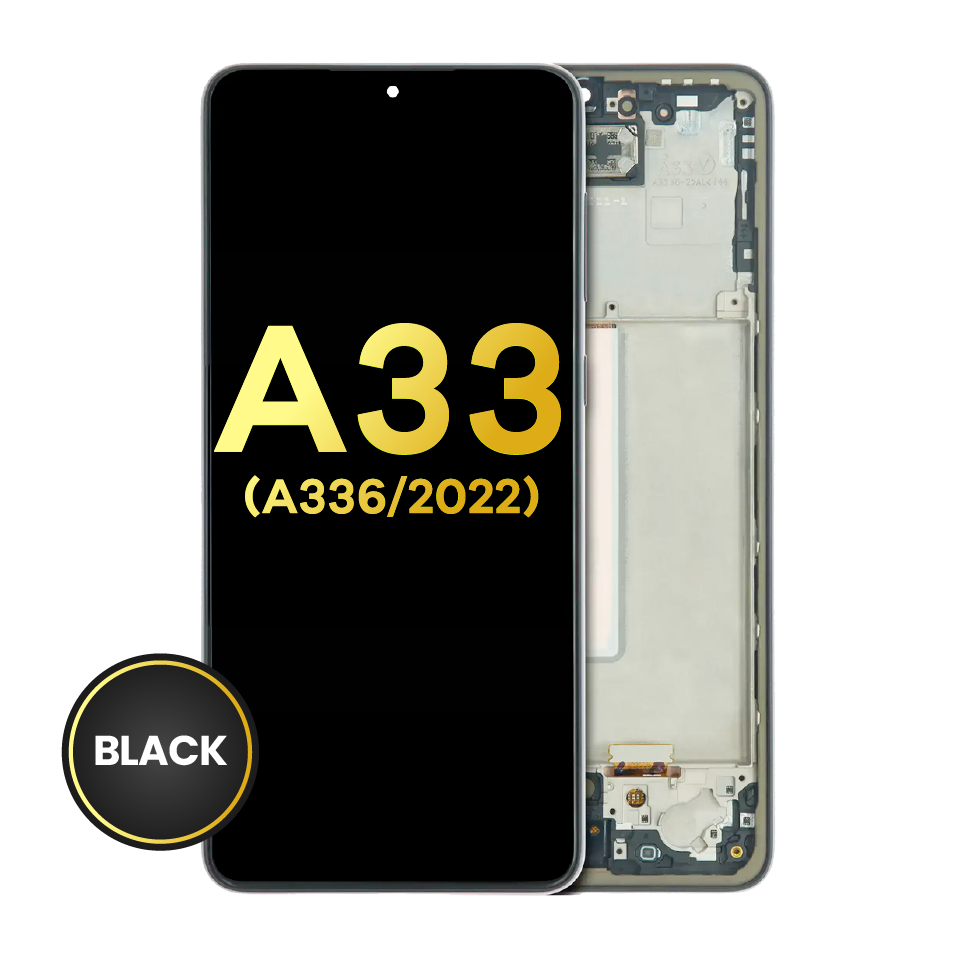 LCD Assembly With Frame For Samsung Galaxy A33 5G (A336 / 2022) (Refurbished) (Black)