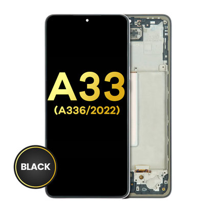 LCD Assembly With Frame For Samsung Galaxy A33 5G (A336 / 2022) (Refurbished) (Black)