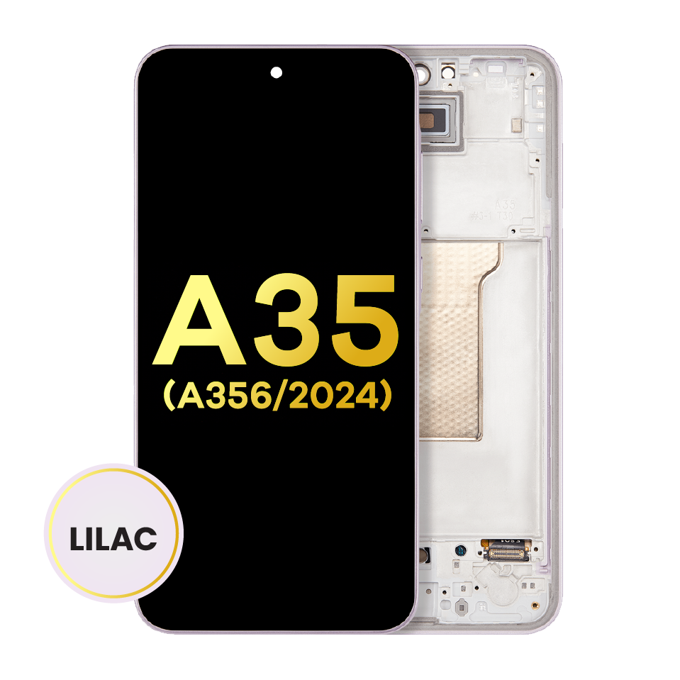 OLED Assembly With Frame For Samsung Galaxy A35 5G (A356 / 2024) (Refurbished) (Lilac)