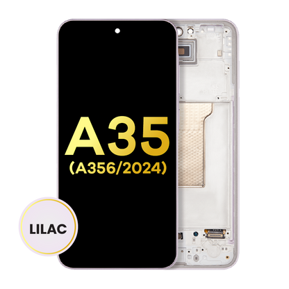 OLED Assembly With Frame For Samsung Galaxy A35 5G (A356 / 2024) (Refurbished) (Lilac)