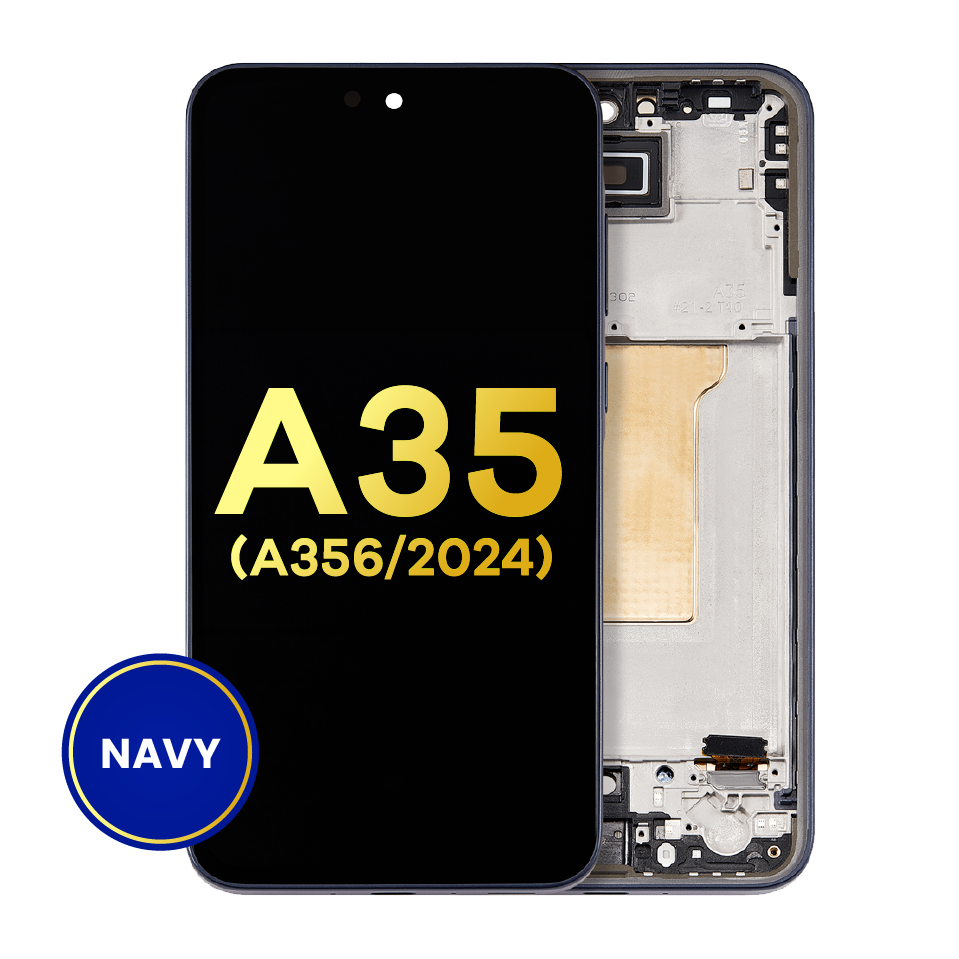 OLED Assembly With Frame For Samsung Galaxy A35 5G (A356 / 2024) (Refurbished) (Navy)