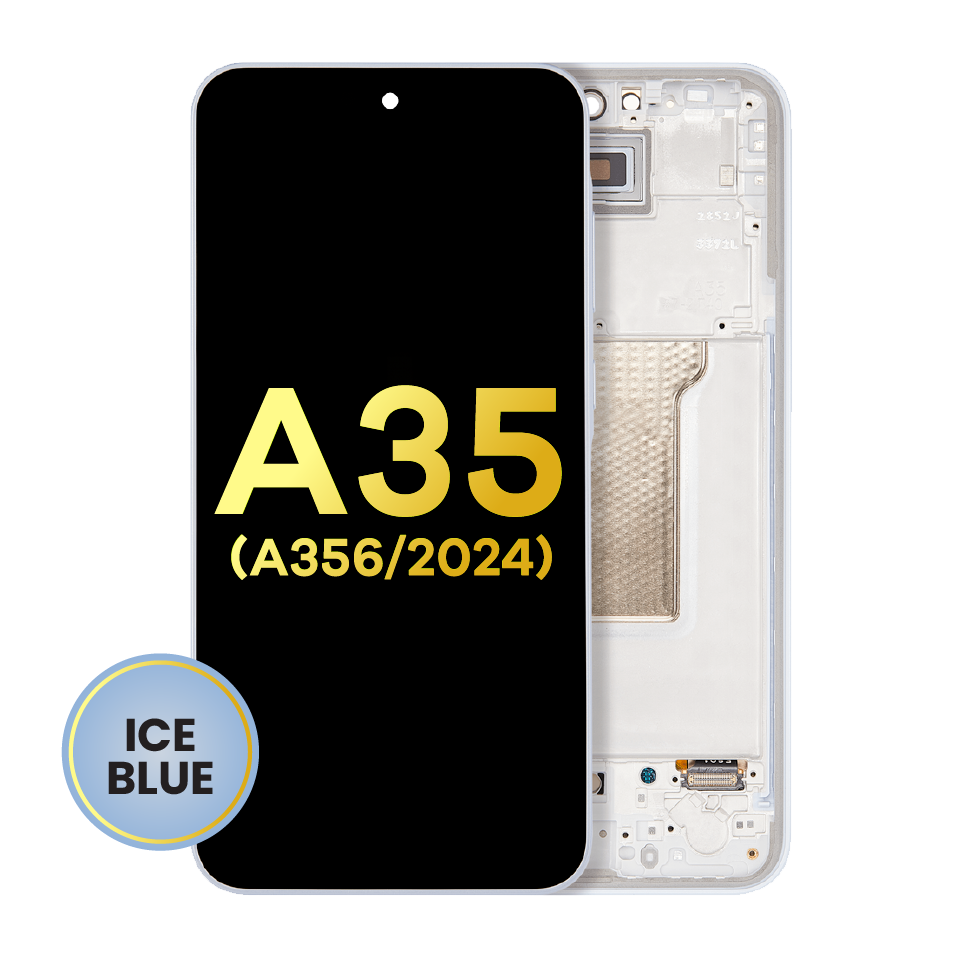 OLED Assembly With Frame For Samsung Galaxy A35 5G (A356 / 2024) (Refurbished) (Iceblue)