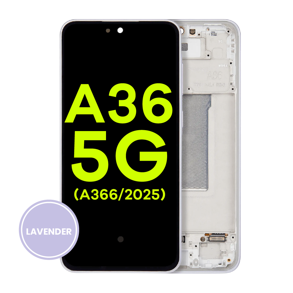 OLED Assembly With Frame For Samsung Galaxy A36 5G (A366 / 2025) (Service Pack) (Lavender)